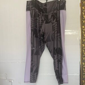 Under Armour Women's Black and Purple Leggings